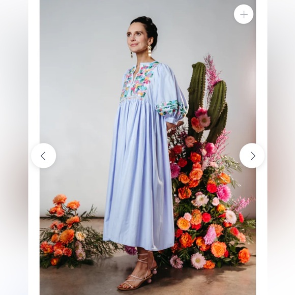 NWT Mi Golondrina VIOLETA LONG DRESS, medium - Picture 2 of 7